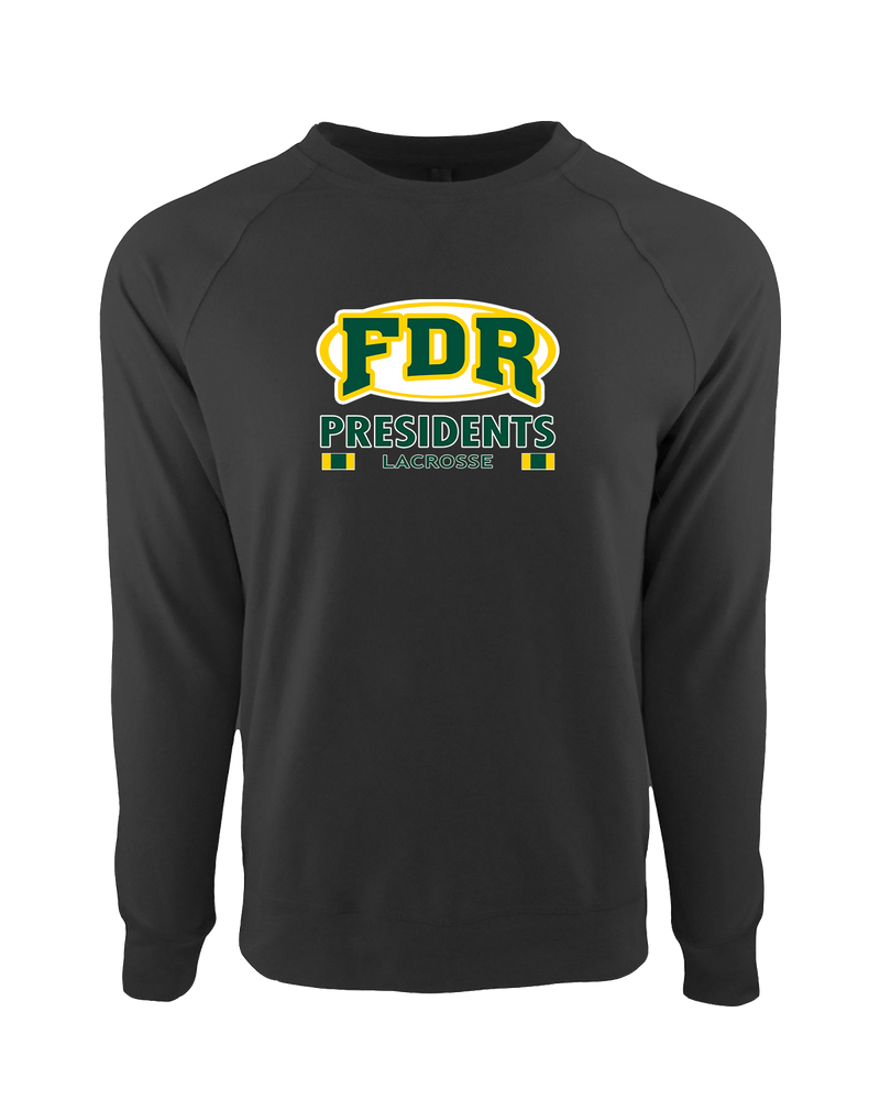 Franklin D Roosevelt HS Boys Lacrosse Stacked - Crewneck Sweatshirt