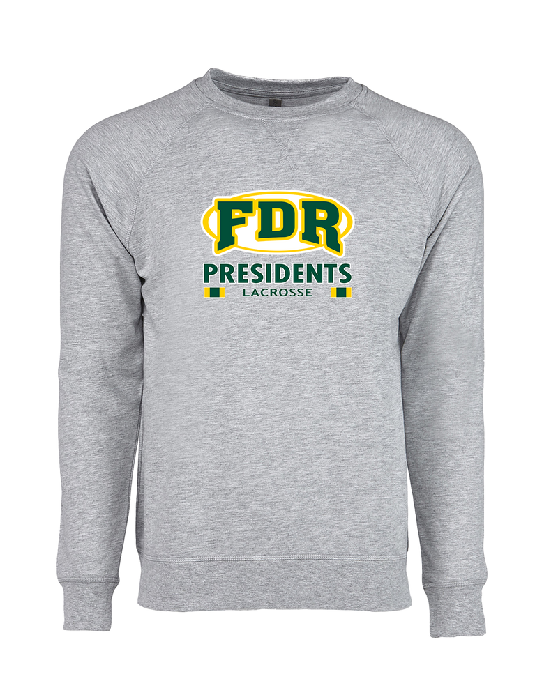 Franklin D Roosevelt HS Boys Lacrosse Stacked - Crewneck Sweatshirt