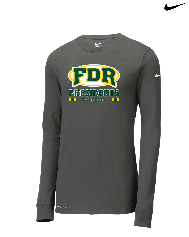 Franklin D Roosevelt HS Boys Lacrosse Stacked - Nike Dri-Fit Poly Long Sleeve