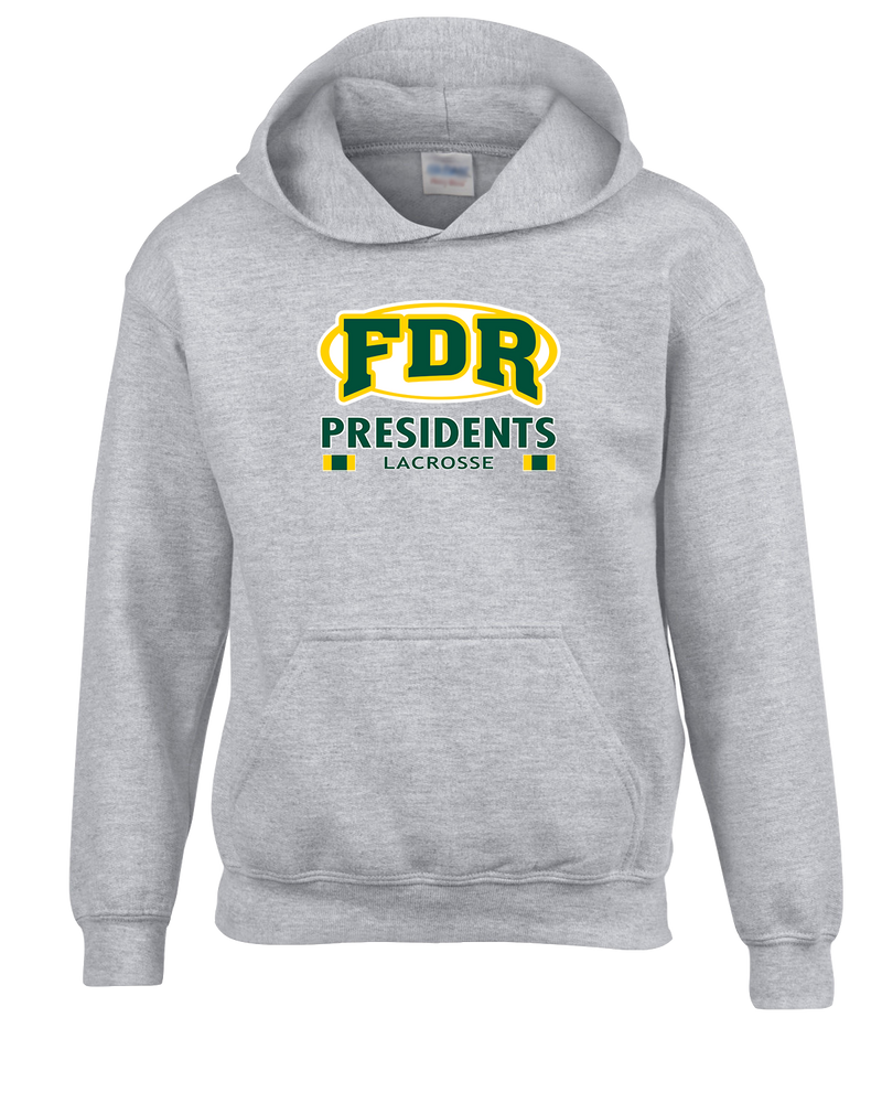 Franklin D Roosevelt HS Boys Lacrosse Stacked - Cotton Hoodie