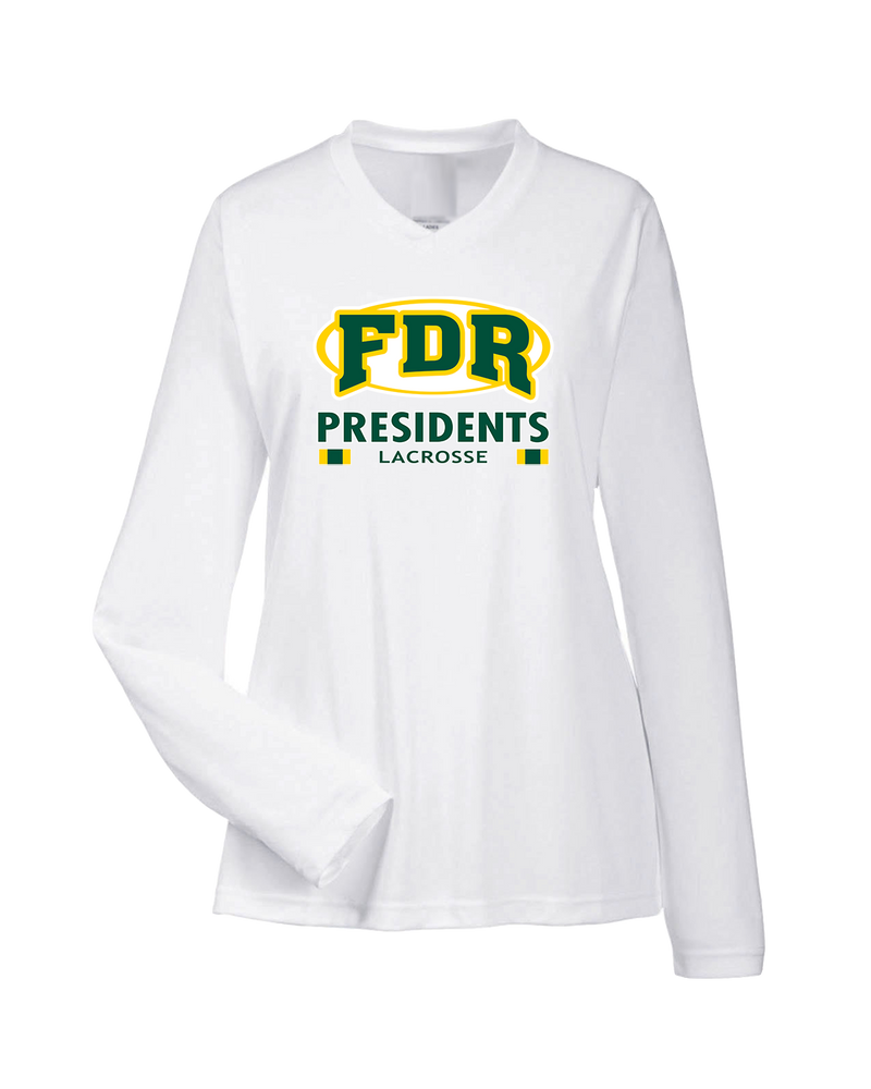 Franklin D Roosevelt HS Boys Lacrosse Stacked - Womens Performance Long Sleeve