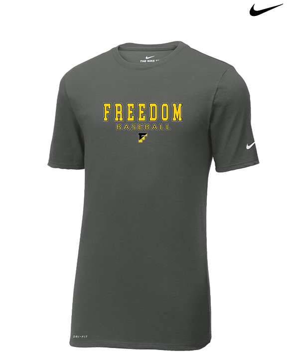 Freedom HS Baseball Block - Mens Nike Cotton Poly Tee