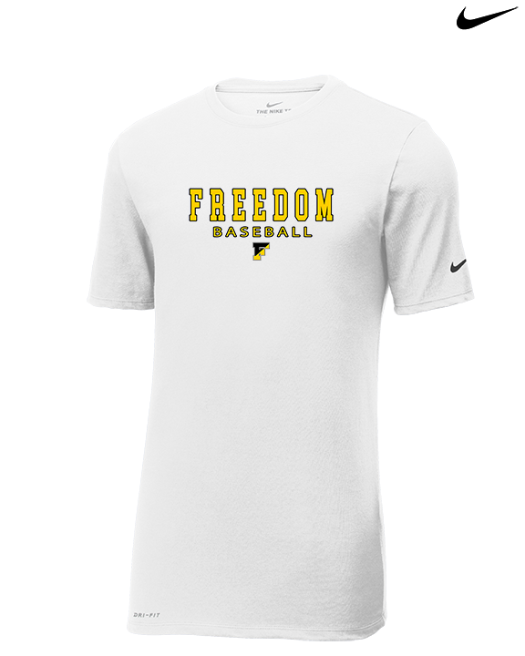 Freedom HS Baseball Block - Mens Nike Cotton Poly Tee