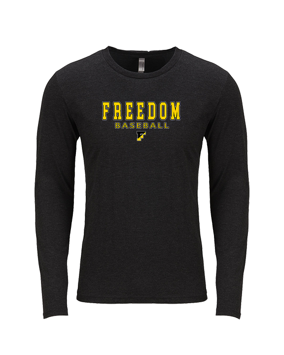 Freedom HS Baseball Block - Tri-Blend Long Sleeve