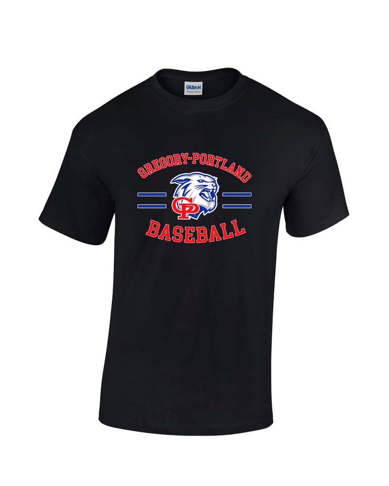 Gregory-Portland HS Baseball Curve - Cotton T-Shirt