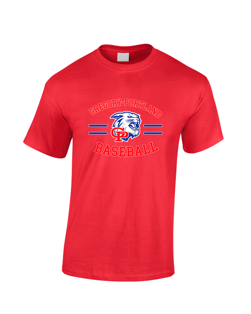 Gregory-Portland HS Baseball Curve - Cotton T-Shirt