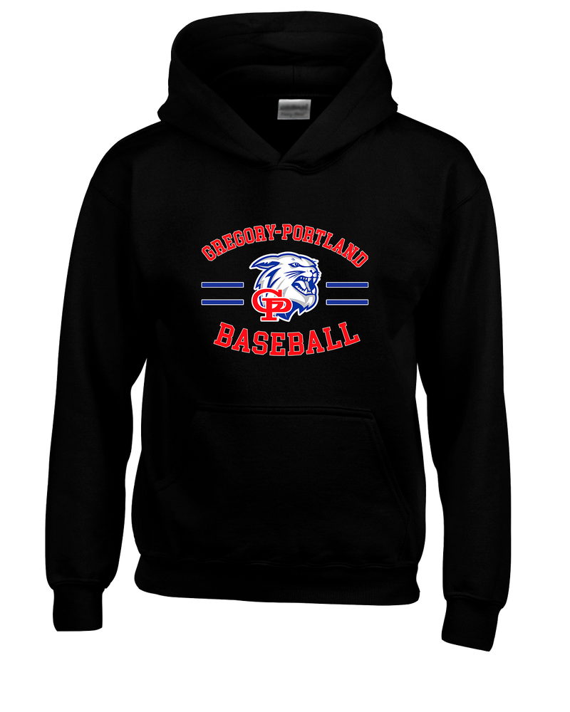 Gregory-Portland HS Baseball Curve - Youth Hoodie