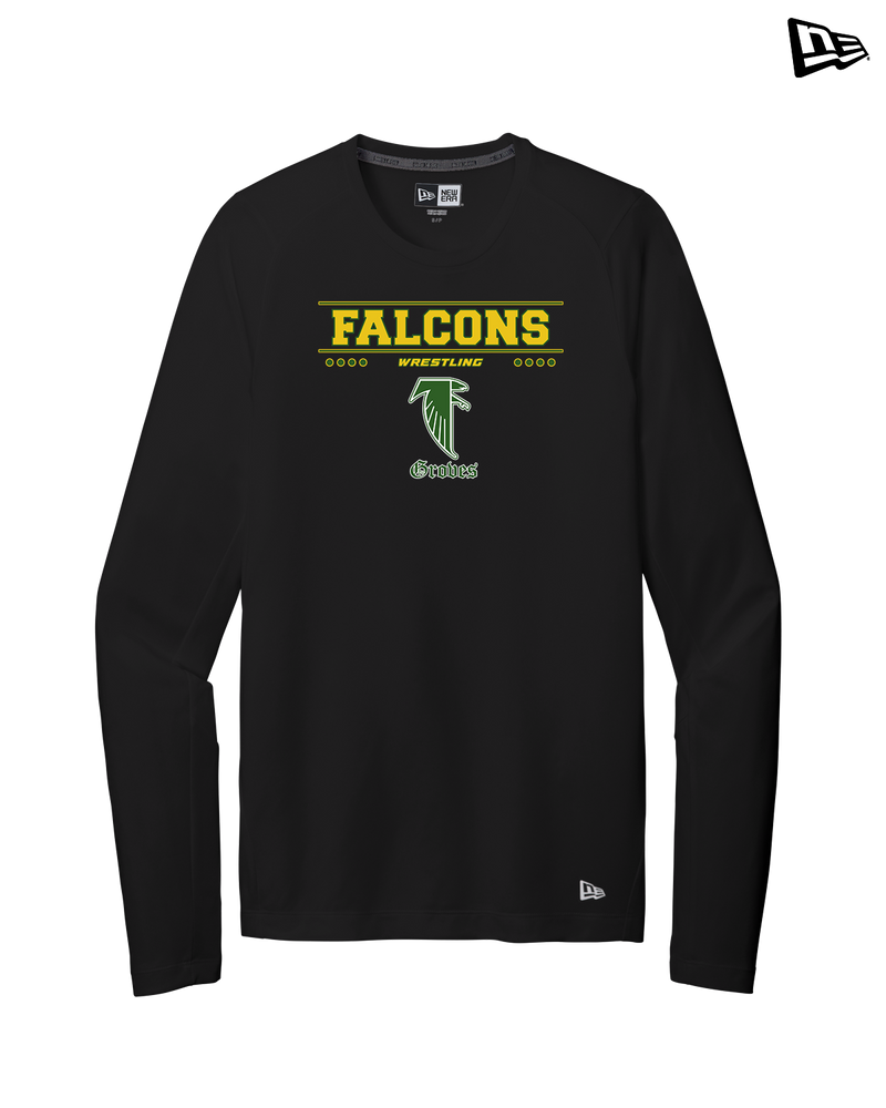 Groves HS Wrestling Border - New Era Long Sleeve Crew