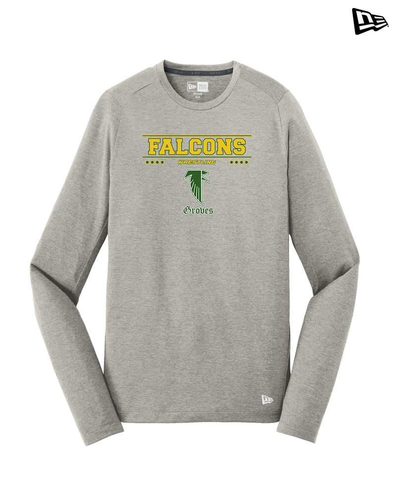 Groves HS Wrestling Border - New Era Long Sleeve Crew