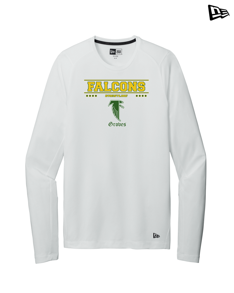 Groves HS Wrestling Border - New Era Long Sleeve Crew