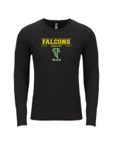 Groves HS Wrestling Border - Tri Blend Long Sleeve