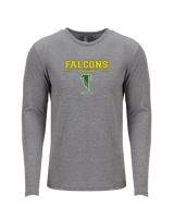 Groves HS Wrestling Border - Tri Blend Long Sleeve