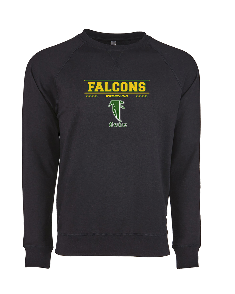 Groves HS Wrestling Border - Crewneck Sweatshirt