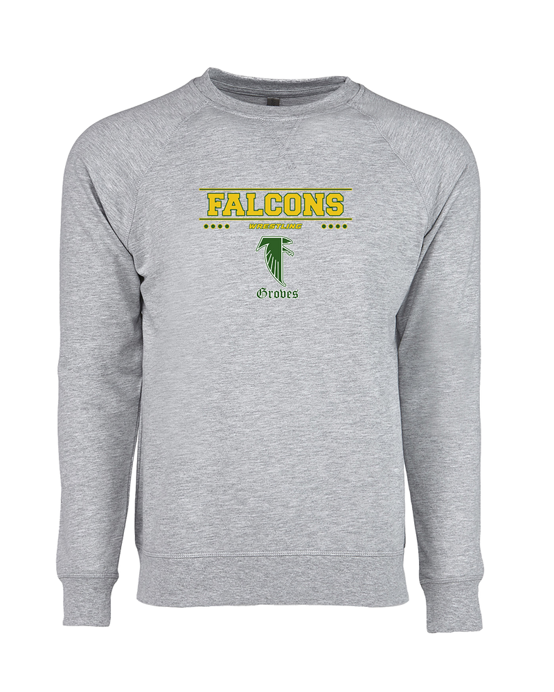 Groves HS Wrestling Border - Crewneck Sweatshirt