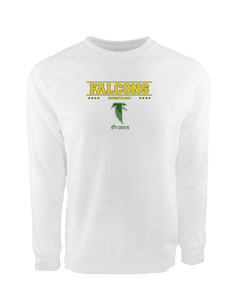 Groves HS Wrestling Border - Crewneck Sweatshirt