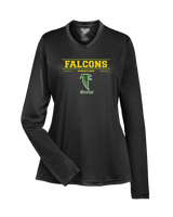 Groves HS Wrestling Border - Womens Performance Long Sleeve