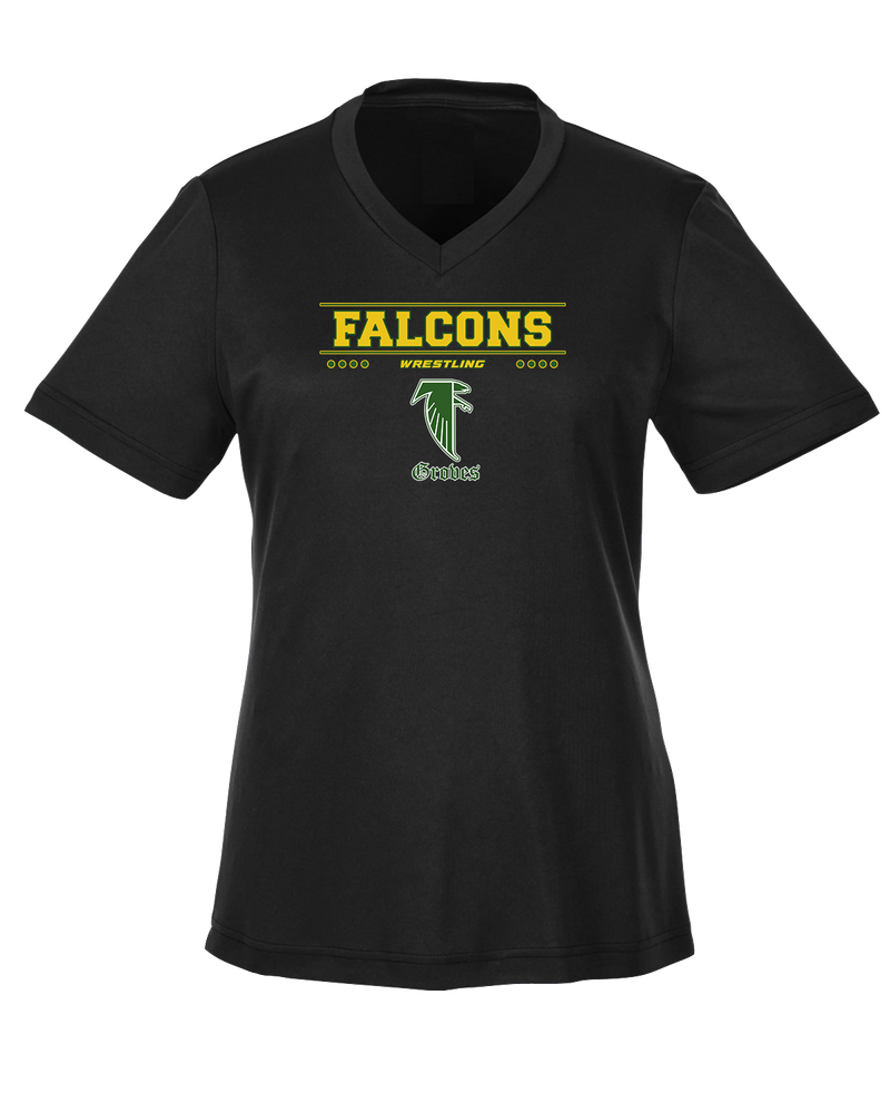 Groves HS Wrestling Border - Womens Performance Shirt