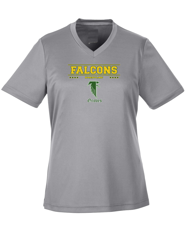 Groves HS Wrestling Border - Womens Performance Shirt