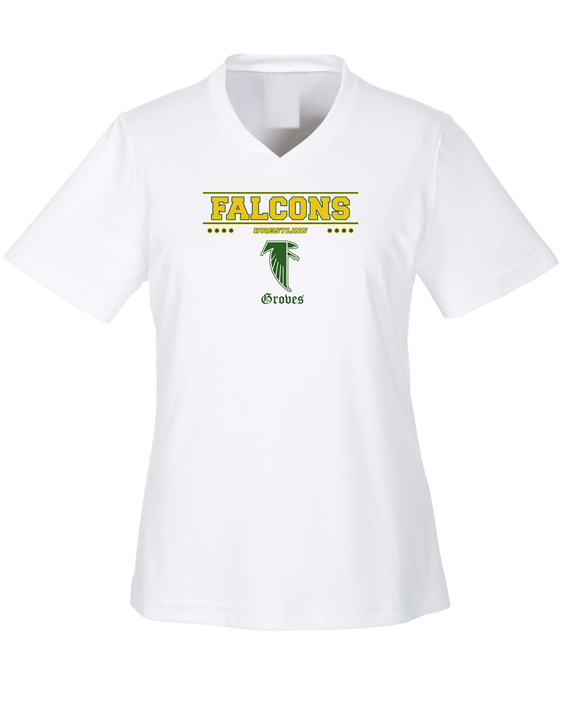 Groves HS Wrestling Border - Womens Performance Shirt