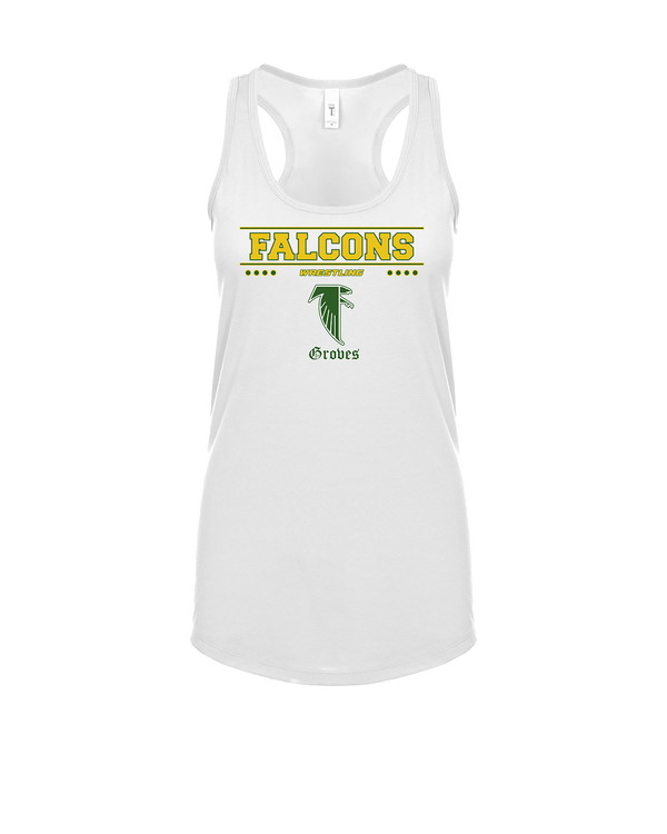 Groves HS Wrestling Border - Womens Tank Top