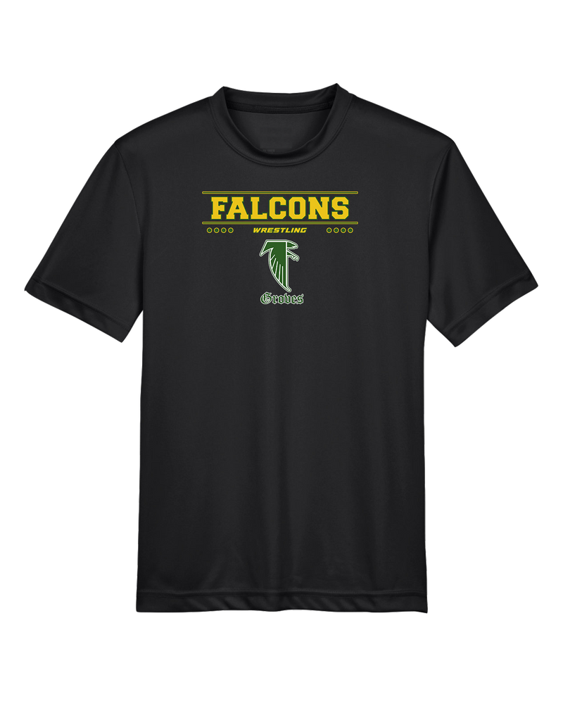 Groves HS Wrestling Border - Youth Performance T-Shirt