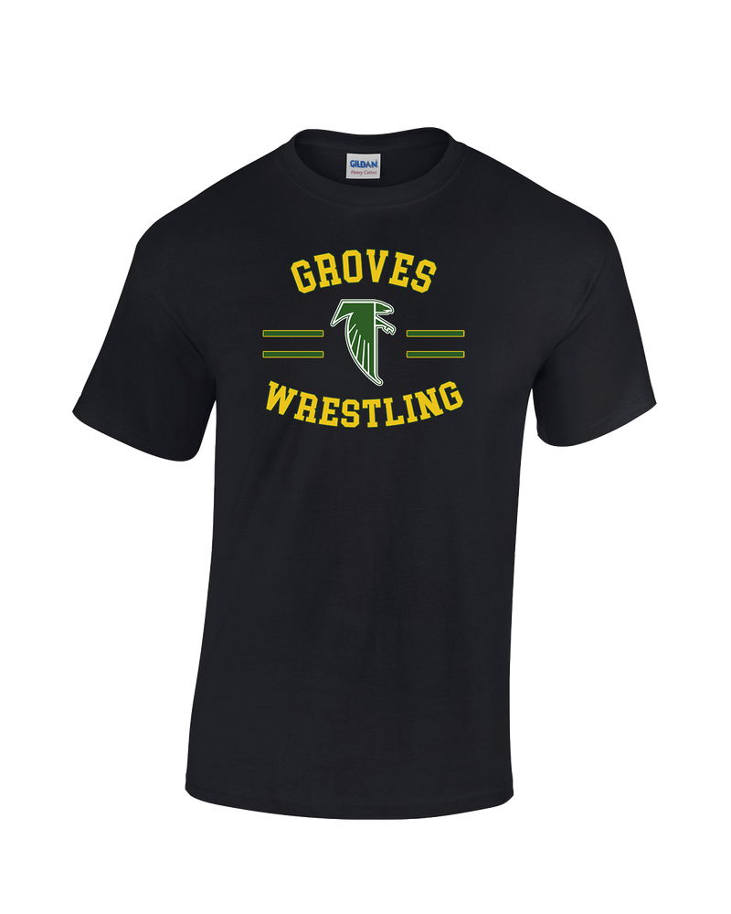 Groves HS Wrestling Curve - Cotton T-Shirt