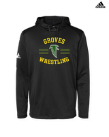 Groves HS Wrestling Curve - Adidas Men's Hooded Sweatshirt
