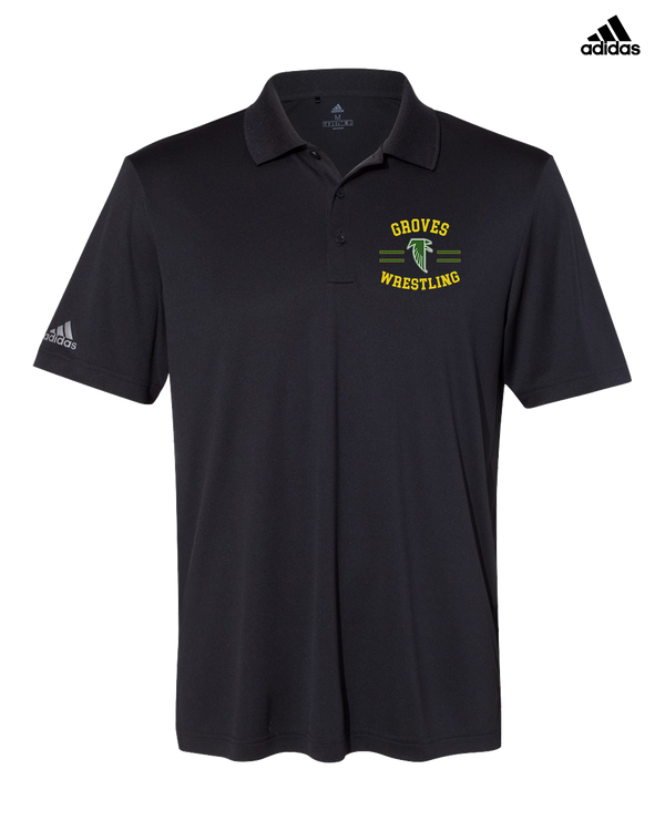 Groves HS Wrestling Curve - Adidas Men's Performance Polo