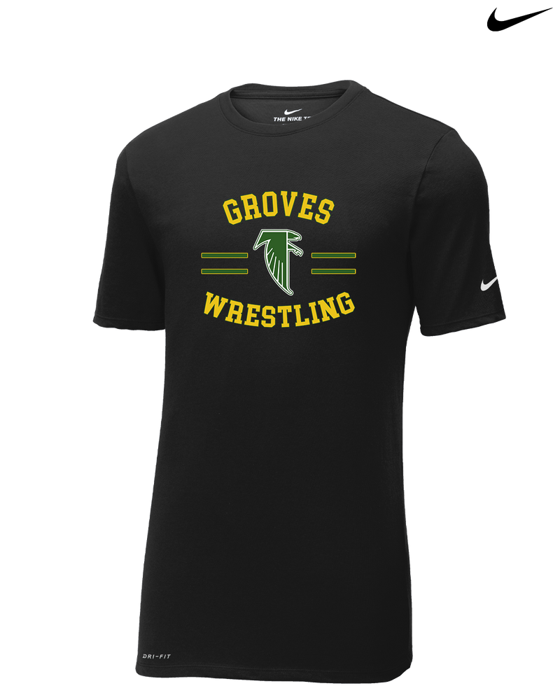 Groves HS Wrestling Curve - Nike Cotton Poly Dri-Fit