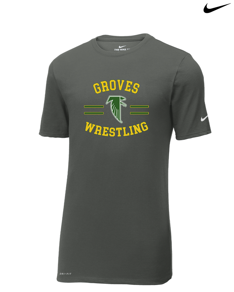 Groves HS Wrestling Curve - Nike Cotton Poly Dri-Fit