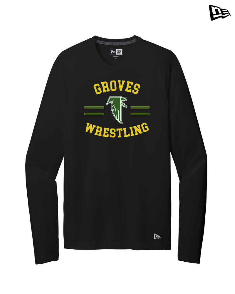 Groves HS Wrestling Curve - New Era Long Sleeve Crew