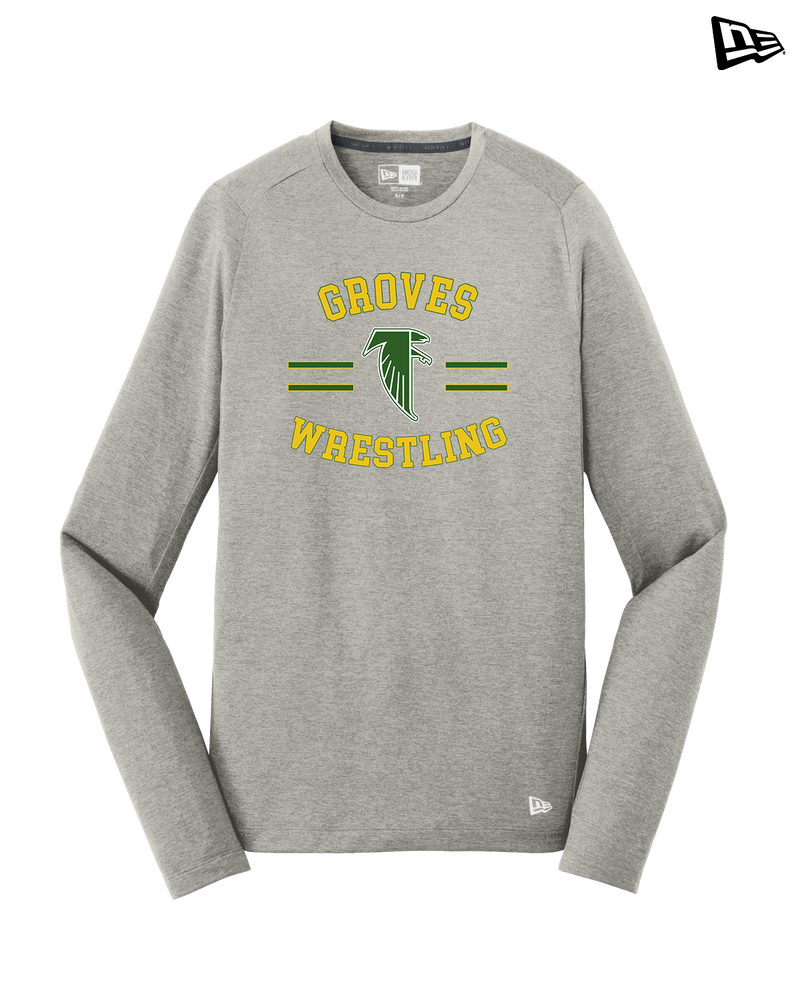 Groves HS Wrestling Curve - New Era Long Sleeve Crew