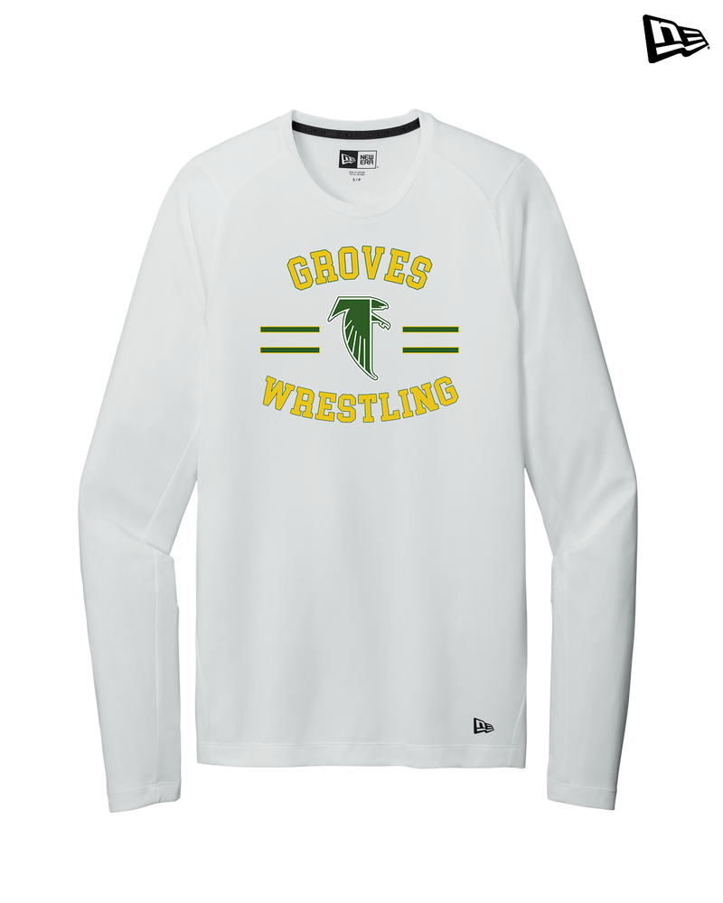 Groves HS Wrestling Curve - New Era Long Sleeve Crew