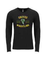 Groves HS Wrestling Curve - Tri Blend Long Sleeve