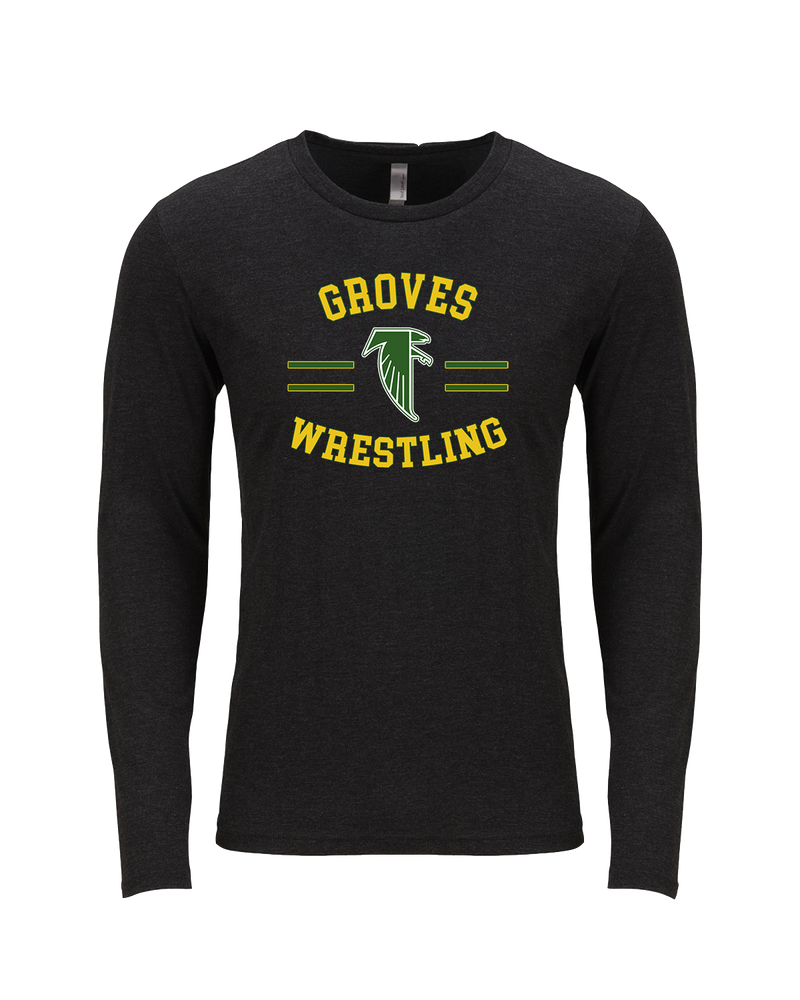 Groves HS Wrestling Curve - Tri Blend Long Sleeve