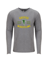 Groves HS Wrestling Curve - Tri Blend Long Sleeve
