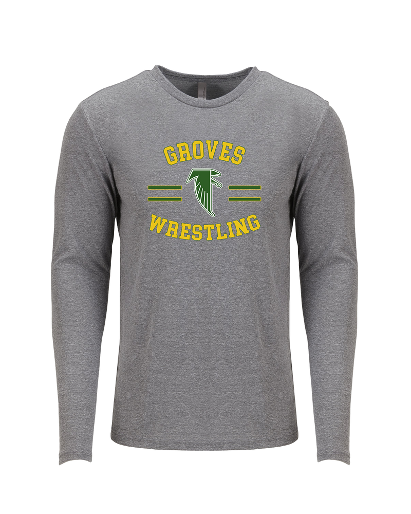Groves HS Wrestling Curve - Tri Blend Long Sleeve