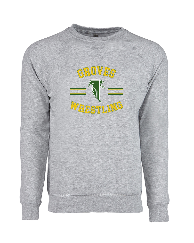 Groves HS Wrestling Curve - Crewneck Sweatshirt