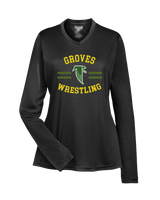 Groves HS Wrestling Curve - Womens Performance Long Sleeve