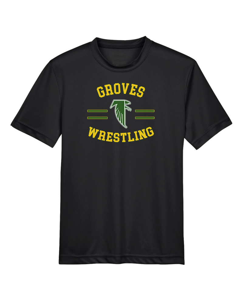 Groves HS Wrestling Curve - Youth Performance T-Shirt
