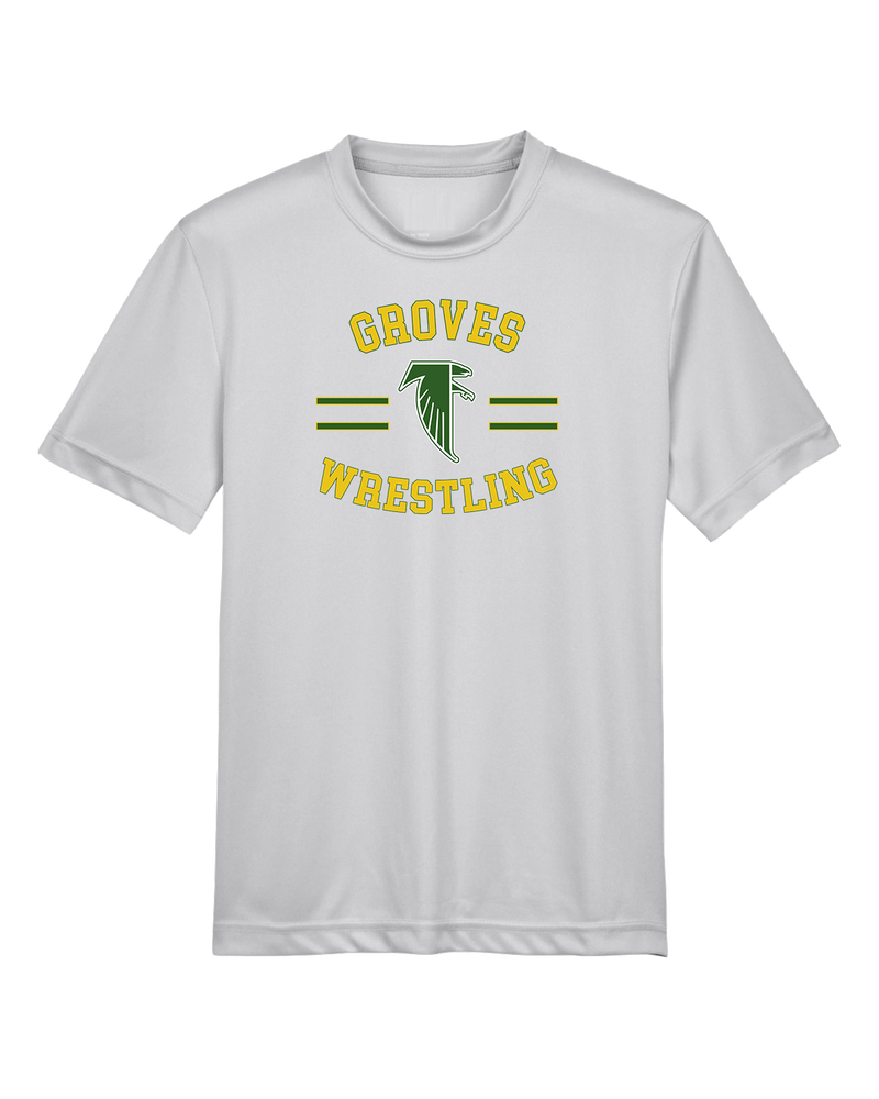 Groves HS Wrestling Curve - Youth Performance T-Shirt