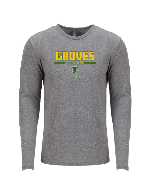 Groves HS Wrestling Keen - Tri Blend Long Sleeve