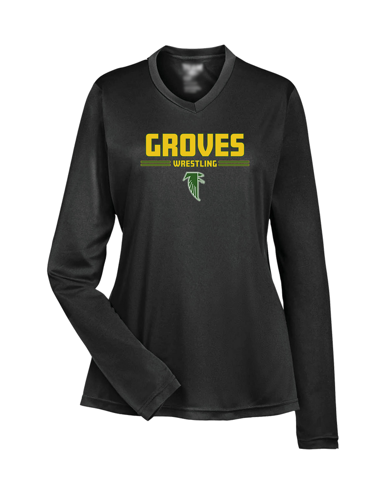 Groves HS Wrestling Keen - Womens Performance Long Sleeve