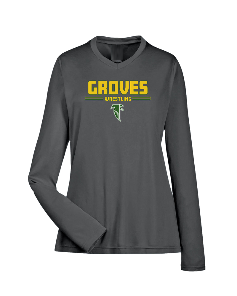 Groves HS Wrestling Keen - Womens Performance Long Sleeve