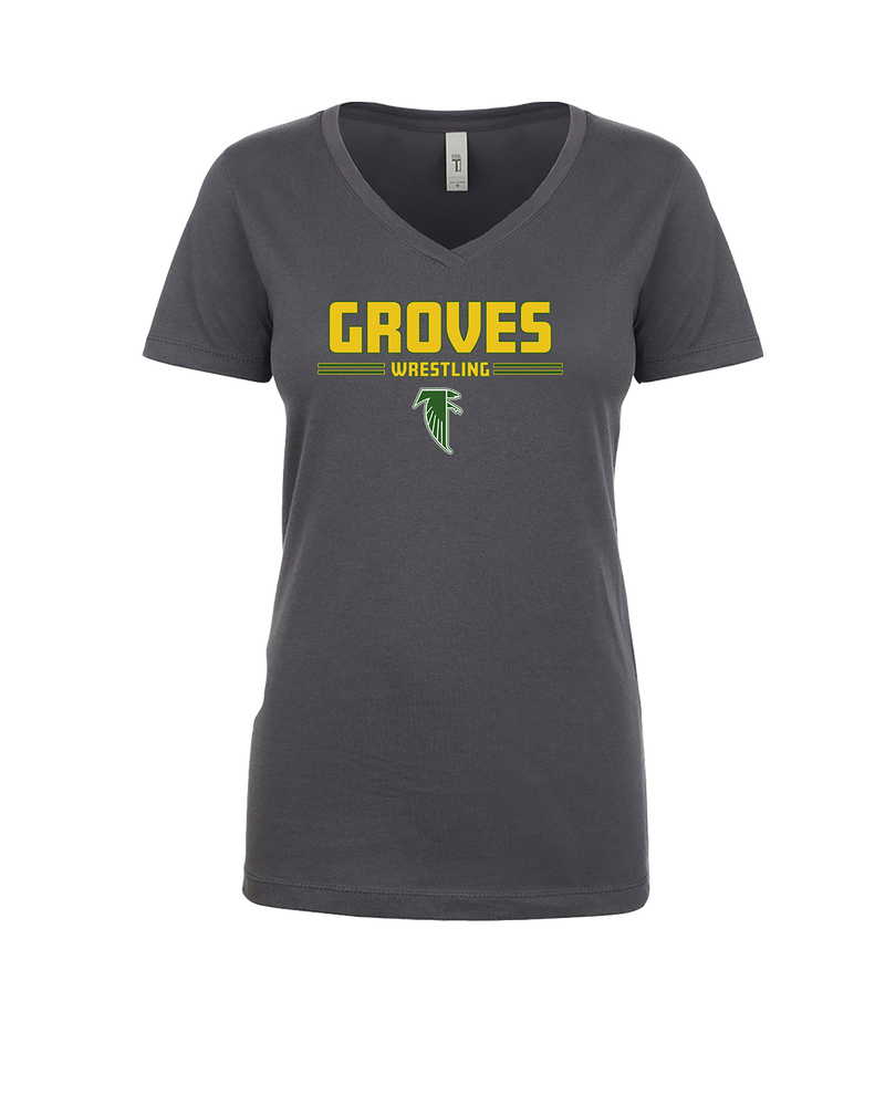 Groves HS Wrestling Keen - Womens V-Neck