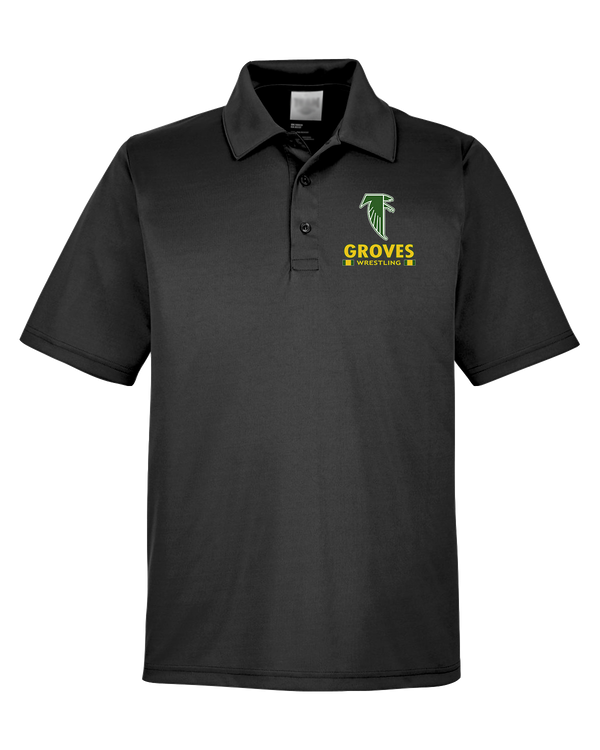 Groves HS Wrestling Stacked - Men's Polo