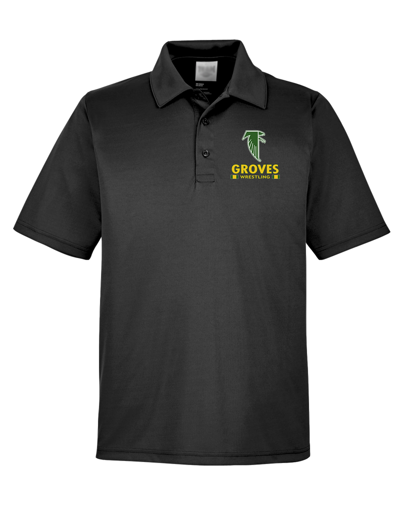 Groves HS Wrestling Stacked - Men's Polo