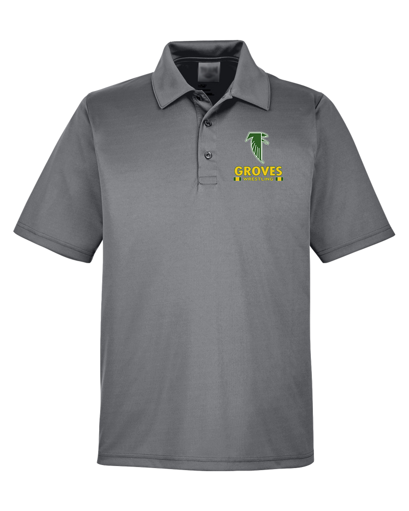 Groves HS Wrestling Stacked - Men's Polo