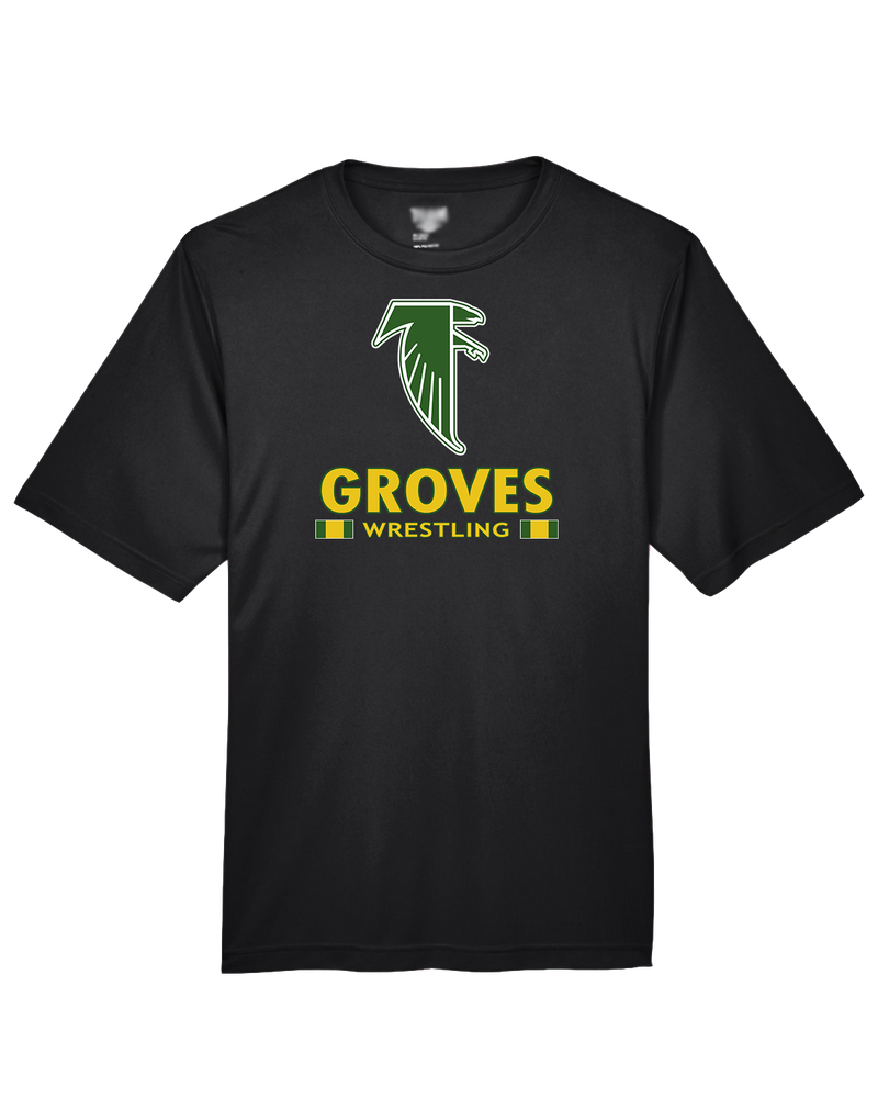 Groves HS Wrestling Stacked - Performance T-Shirt