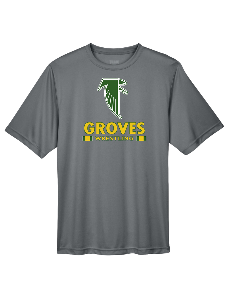Groves HS Wrestling Stacked - Performance T-Shirt